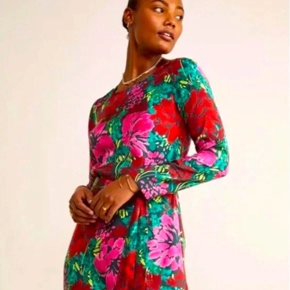 Vineyard Vines Silk Twill Maxi Dress (Brush Floral - Green) (Size: Xl)
